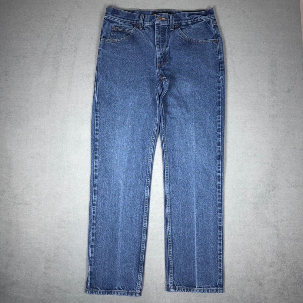 Lee Jeans Mens 33x32 Regular Fit Straight Leg Blue Denim Cotton Classic 5 Pocket - Picture 1 of 9